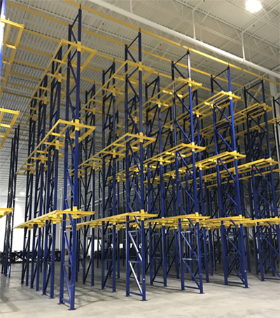 Industrial Equipment Erectors installation of Drive Through Pallet Racking